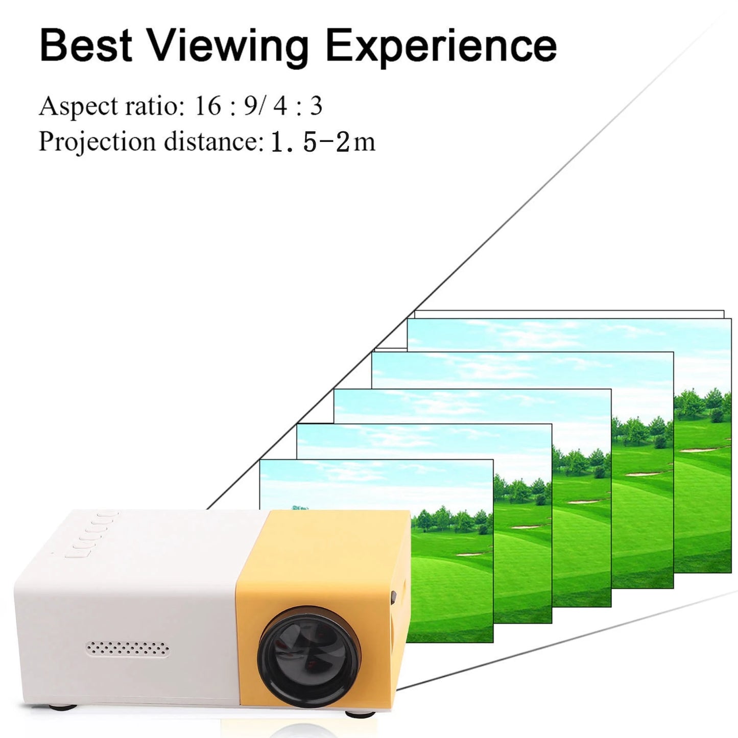 EverView Mini Projector | Portable 1080p LED