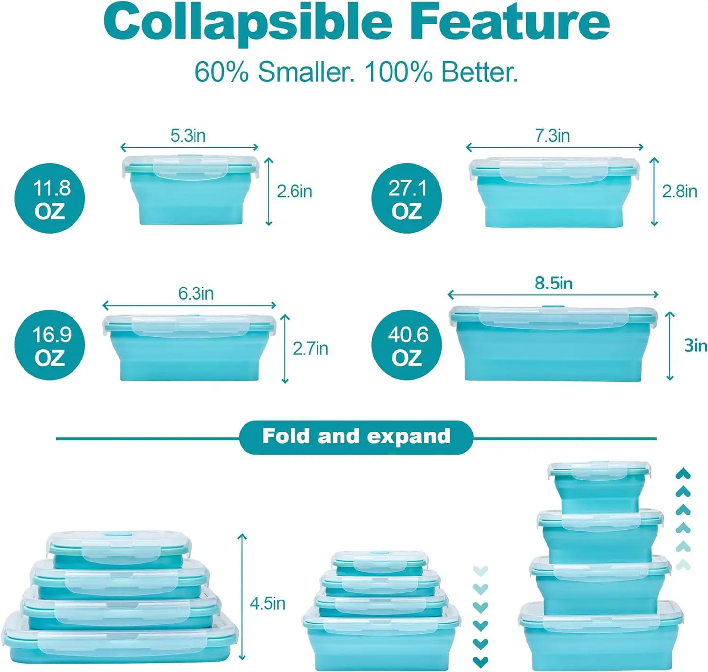 Everstead FlexiStore Collapsible Food Containers